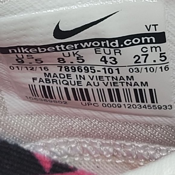 Nike Air Max Zero Be True 2016 Men's White Shoes 789695-101 US Size 9.5 - Picture 8 of 8